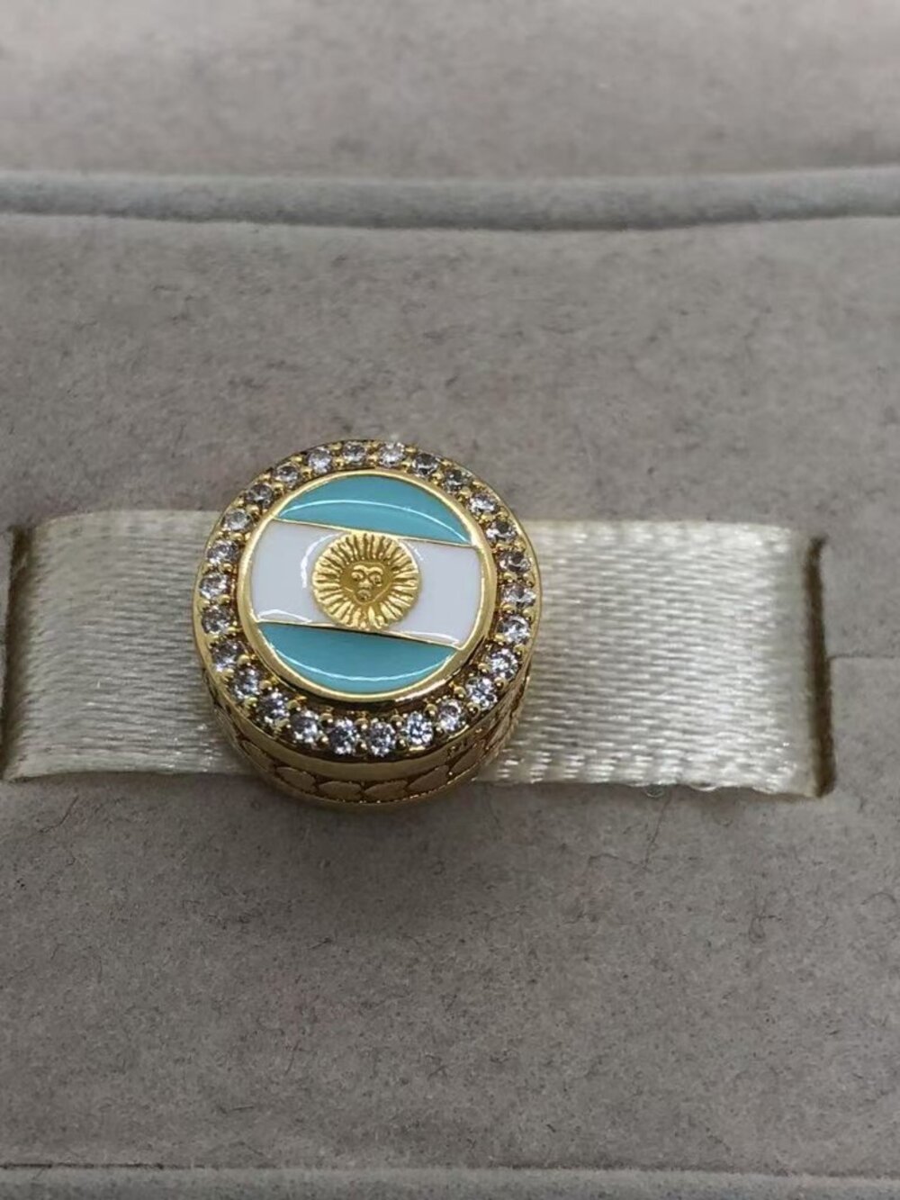 ✨🔥Pandora Argentina Flag Bead Charm Travel Charm |S925 Sterling Silver Jewelry